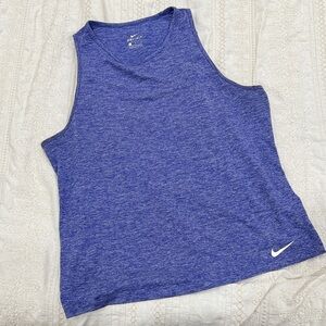 Nike Heathered Blue Sleeveless Top Dri-Fit